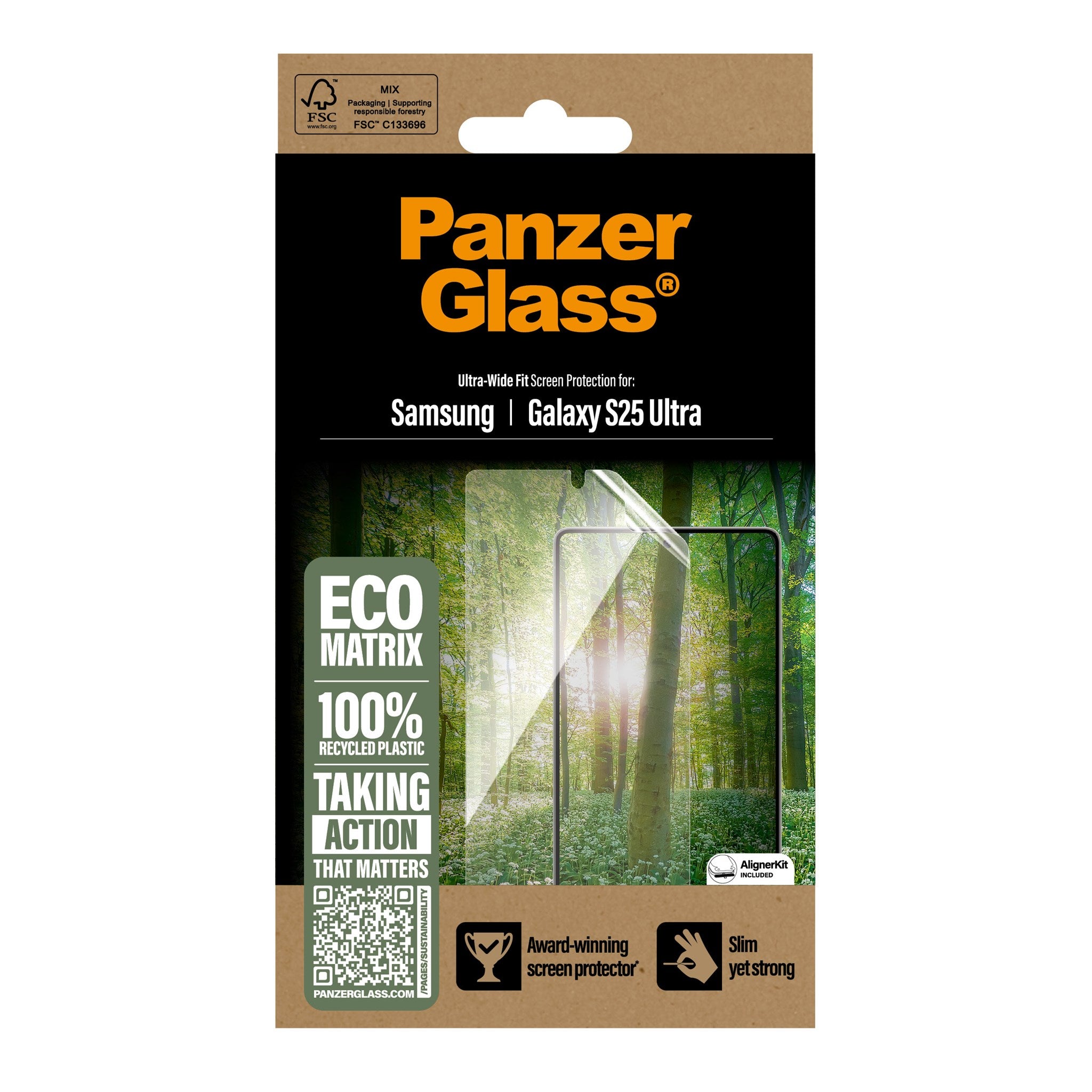 PanzerGlass® ECO MATRIX Displayschutz Samsung Galaxy S25 Ultra | Ultra-Wide Fit